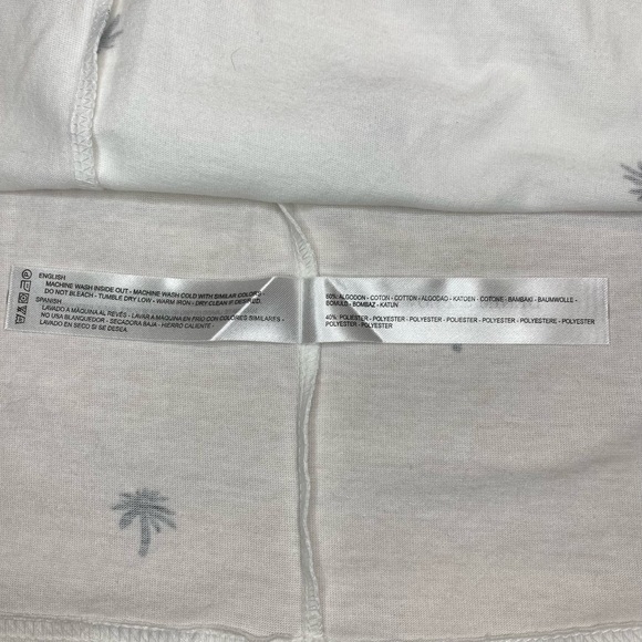 Denim & Flower Ricky Singh White Palm Tree Pattern Men’s Tshirt Sz L‎ - Picture 6 of 7